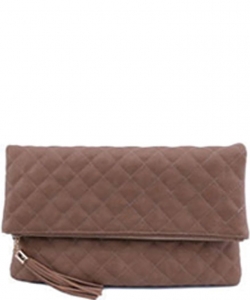 Quilted Bifold Crossbody Clutch LP048QS STONE
